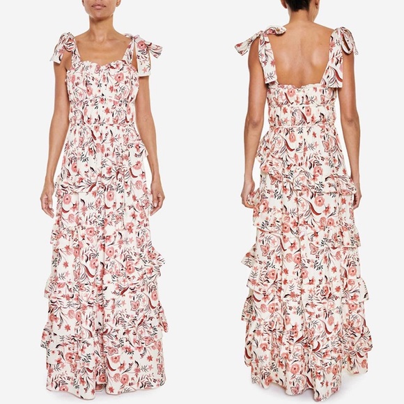 True Decadence Dresses & Skirts - NWT TRUE DECADENCE CREAM FLORAL MAXI DRESS